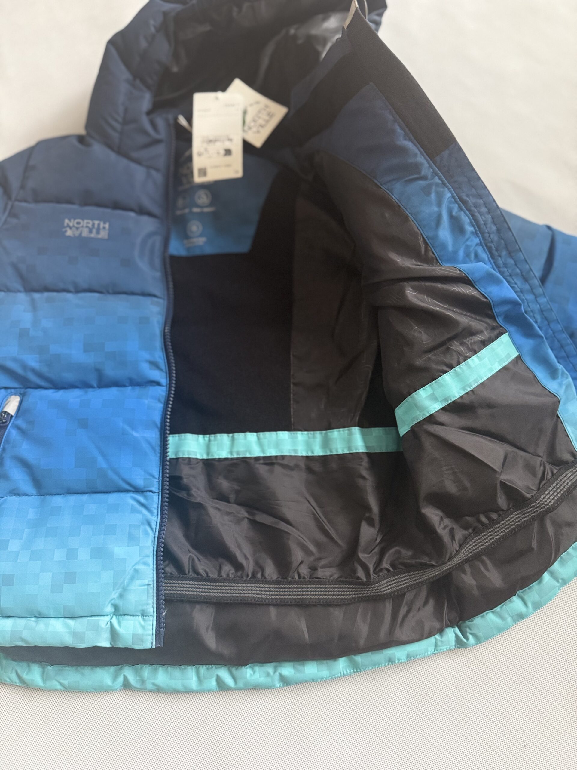 Kurtka narciarska z kapturem- nieprzemakalna C&A rozm. 134 - obrazek 2