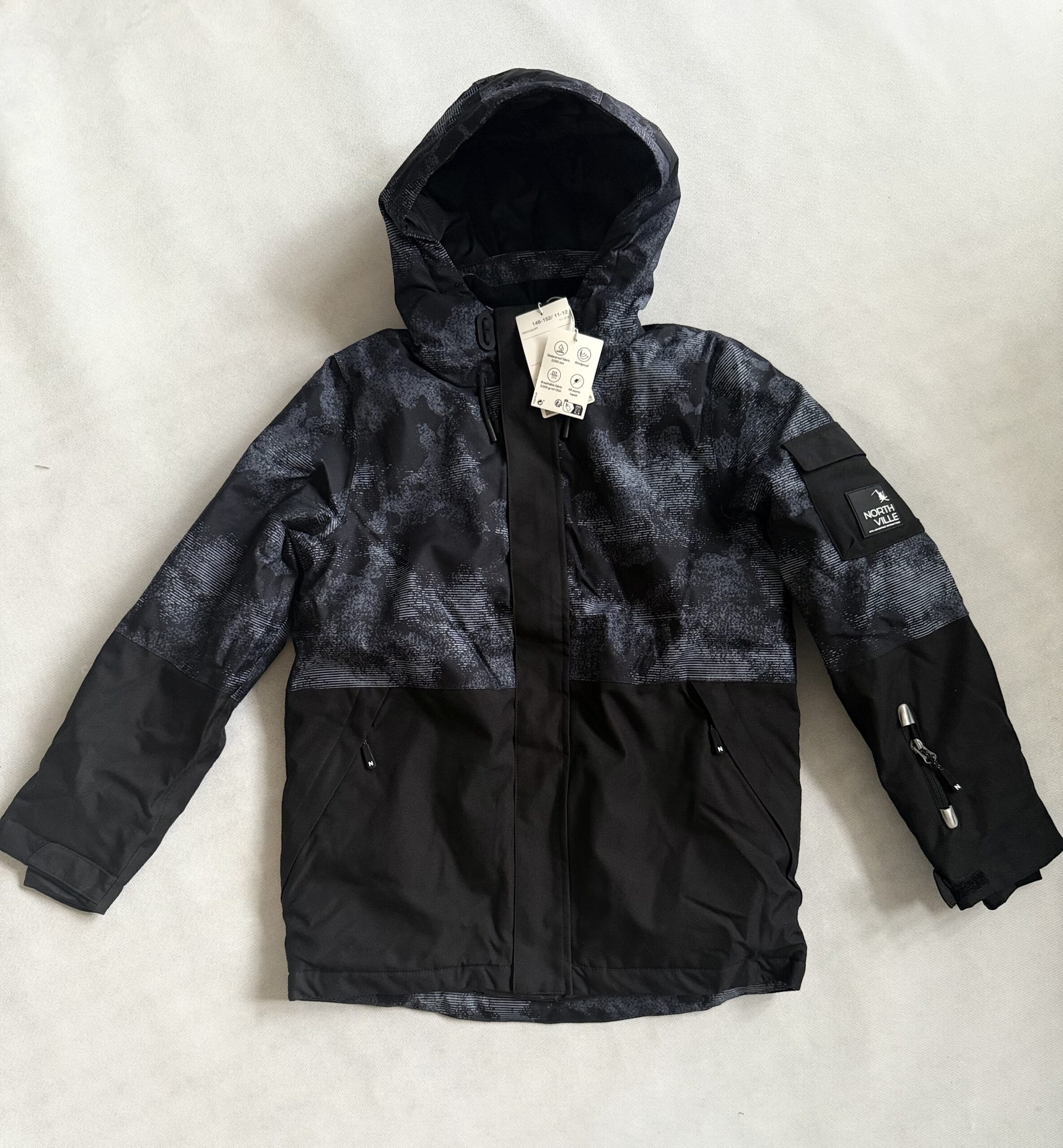 Kurtka narciarska nieprzemakalna z kapturem C&A rozm. 158-164