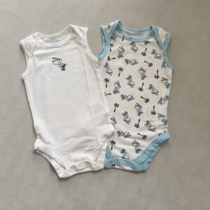 Dwupak body bez rękawów rozm. 62-68