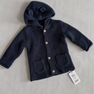 Rozpinany sweterek z kapturem z uszkami GEORGE rozm. 62-68