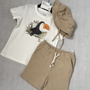 Komplet letni niemowlęcy 3-częściowy C&A rozm. 80