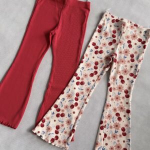Dwupak legginsy flare w prążki C&A rozm. 104