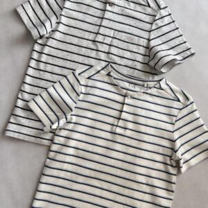 Dwupak koszulka z krótkim rękawem w paski C&A rozm. 116