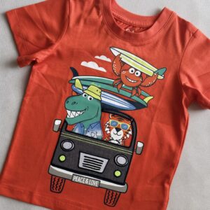 Koszulka z krótkim rękawem z kolorowym nadrukiem C&A rozm. 98