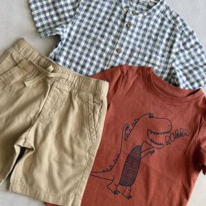 Zestaw 3-częściowy spodenki, koszulka, koszula C&A rozm. 104