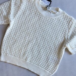 Sweter z krótkim rękawem z dzianiny C&A rozm. 116