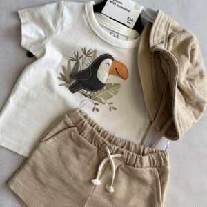 Komplet letni niemowlęcy 3-częściowy C&A rozm. 68