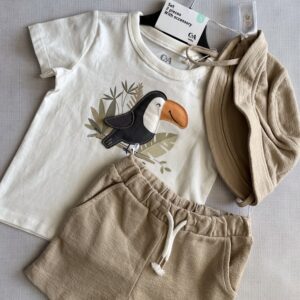 Komplet letni niemowlęcy 3-częściowy C&A rozm. 74