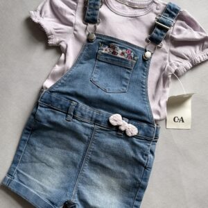 Komplet niemowlęcy ogrodniczki i koszulka C&A rozm. 92