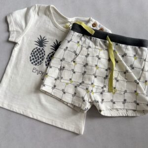 Bawełniany Komplet niemowlęcy T-shirt i szorty  BOBOLI rozm. 68