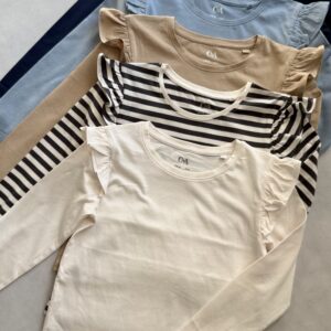 Wielopak Bluzki Dziewczęce z Falbankami 5-pak Długi Rękaw C&A rozm. 128
